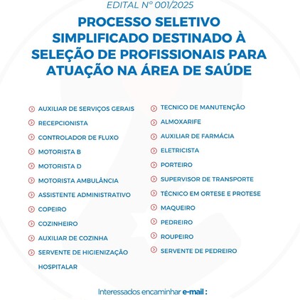EDITAL 001/2025 - PROCESSO SELETIVO SIMPLIFICADO