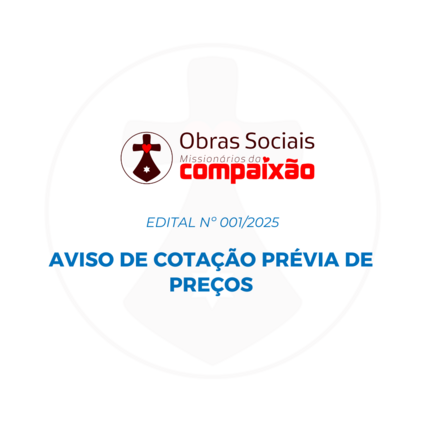 AVISO DE COTAÇÃO PRÉVIA DE PREÇOS Nº 001/2025