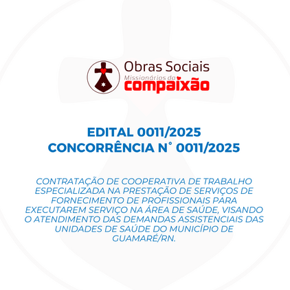 EDITAL 0011/2025 - COOPERATIVA ESPECIALIDADES