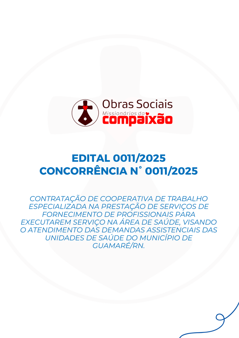 EDITAL 0011/2025 - COOPERATIVA ESPECIALIDADES