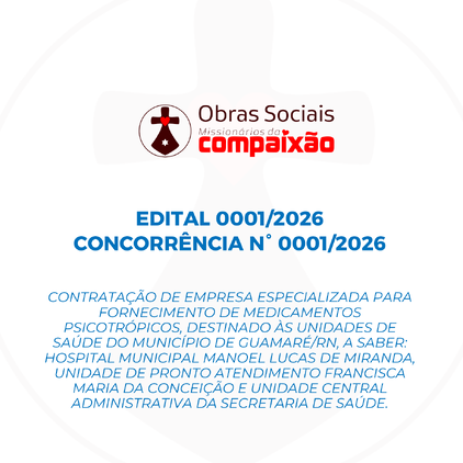 EDITAL 0001/2026 - FORNECIMENTO DE MEDICAMENTOS PSICOTRÓPICOS