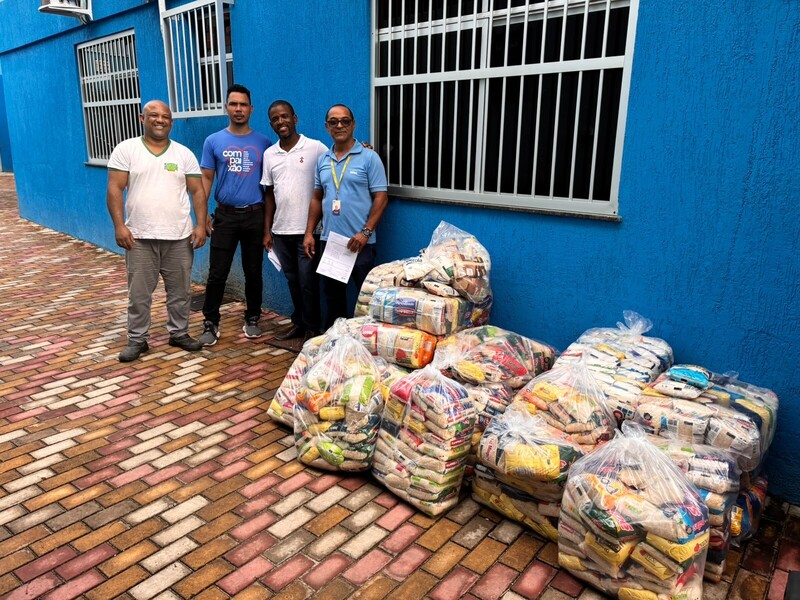 Compaixão recebe 800 kg de alimentos do Mesa Brasil Sesc após ação solidária no Arena Nº1