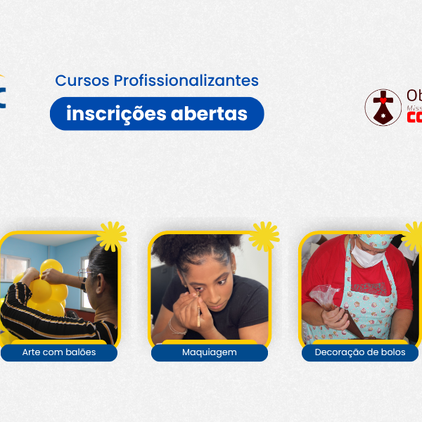 Obras Sociais Missionários da Compaixão abrem inscrições para cursos gratuitos em parceria com o Sesc